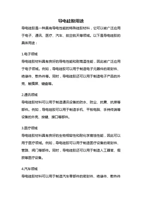 导电硅胶用途