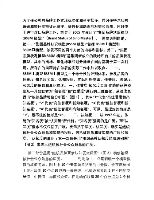 品牌状况模型(BSSM模型)