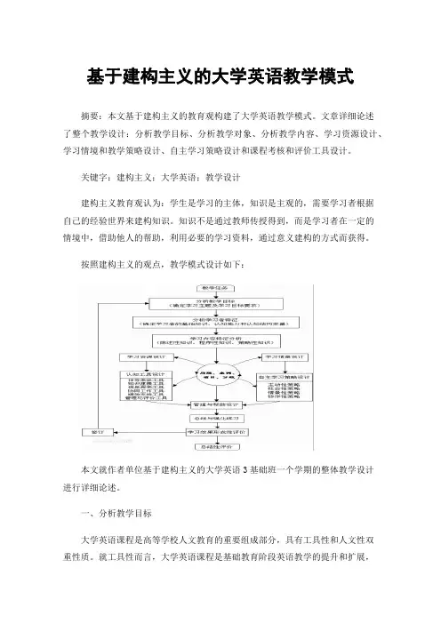 基于建构主义的大学英语教学模式