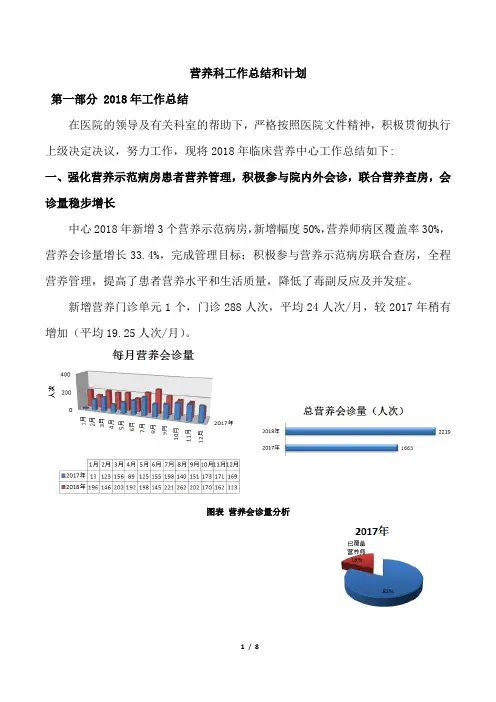 营养科工作总结和计划