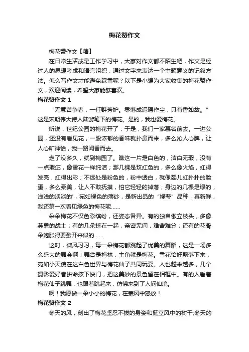 梅花赞作文【精】