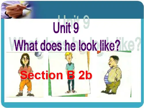 人教版英语七年级下册Unit9 What does he look like Section B 2b课件