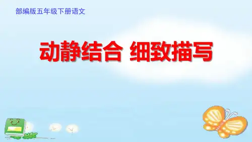 最新部编版(人教)五年级下册语文《动静结合细致描写》教学课件