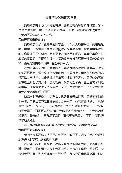 我的严厉父亲作文6篇