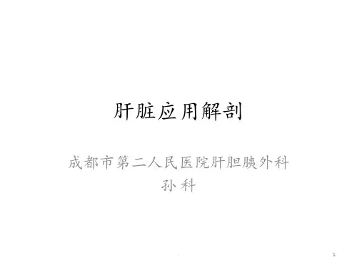 肝脏应用解剖PPT课件