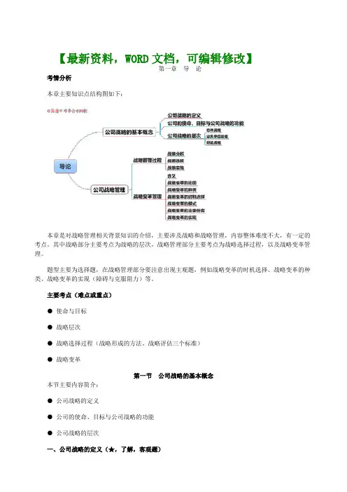 公司战略与风险管理报告