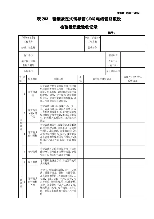 套接紧定式钢导管(JDG)电线管路敷设