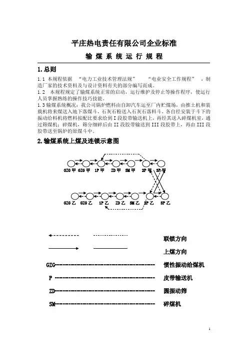 输 煤 运 行 规 程