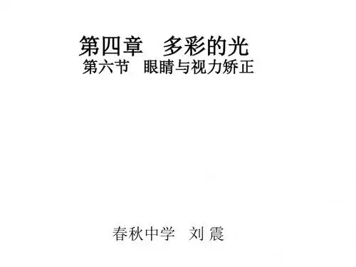 八年级物理眼睛与视力矫正2(201909)