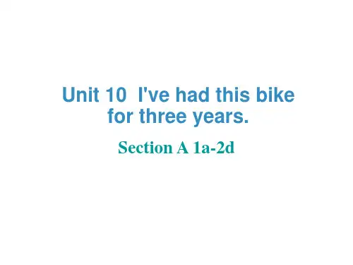 八年级英语下册Unit 10 Section A 1a-2d课件