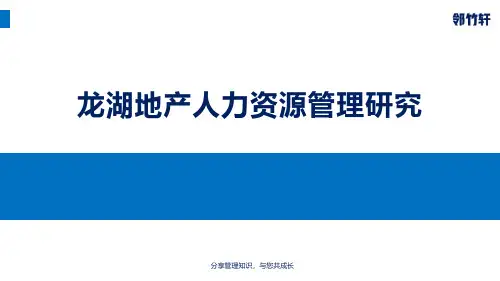 龙湖地产人力资源管理体系研究