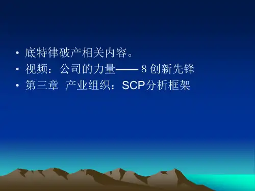 南农大产业经济学第三章产业组织SCP分析框架1