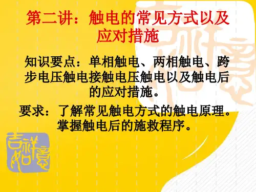 第二讲触电的常PPT资料