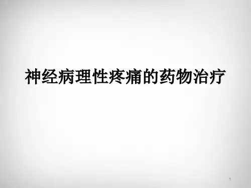 神经病理性疼痛药物治疗ppt课件精选全文