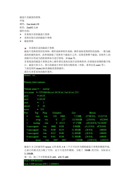 磁盘片及磁盘的替换