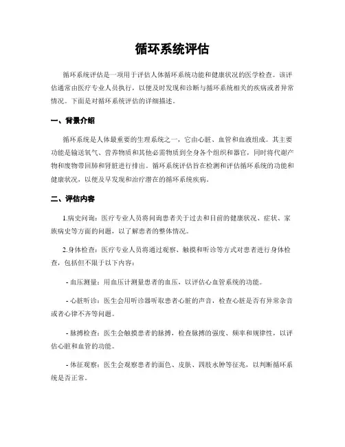 循环系统评估