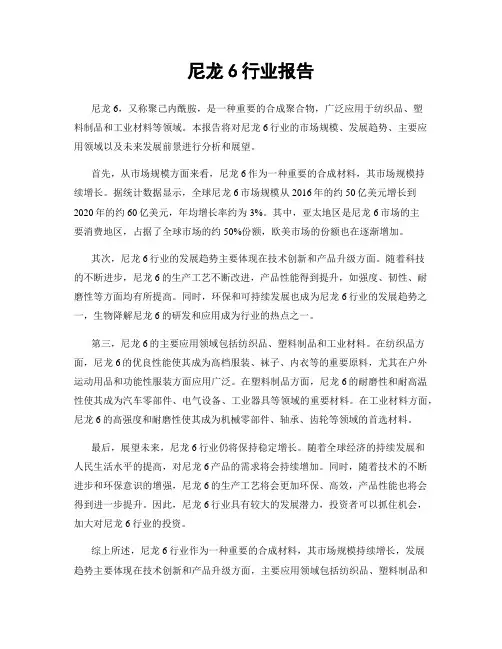 尼龙6行业报告