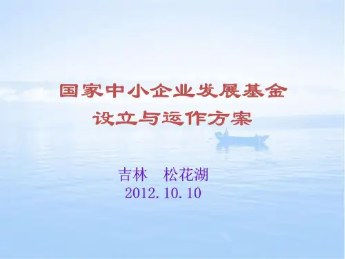 国家中小企业发展基金设立与运作方案