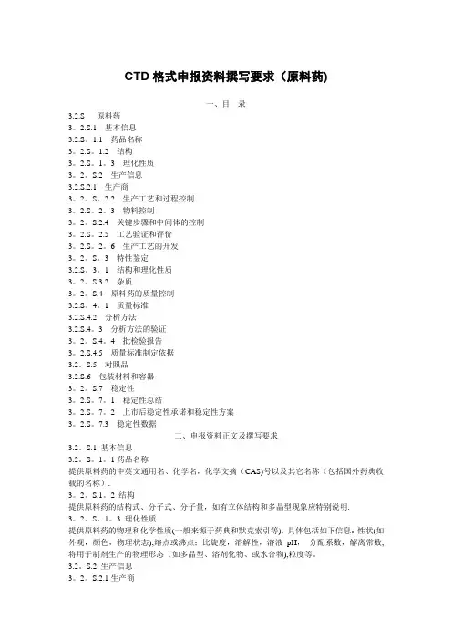 CTD格式申报资料(原料药)09756