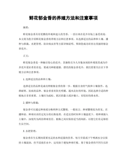 鲜花郁金香的养殖方法和注意事项