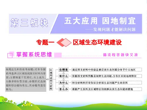 年高考地理通用版二轮专题复习创课件：专题一 区域生态环境建设