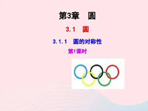 九年级数学下册第3章圆3.1圆3.1.1圆的对称性第1课时教学课件湘教版