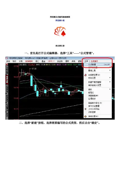同花顺公式编写基础教程