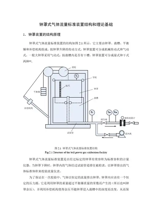 钟罩式气体流量标准装置结构和理论基础