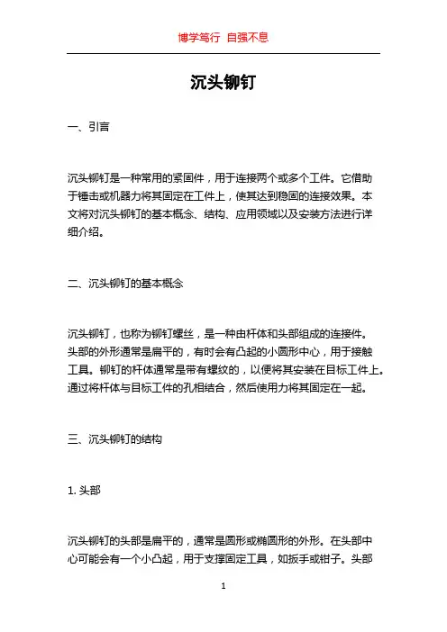 沉头铆钉_精品文档