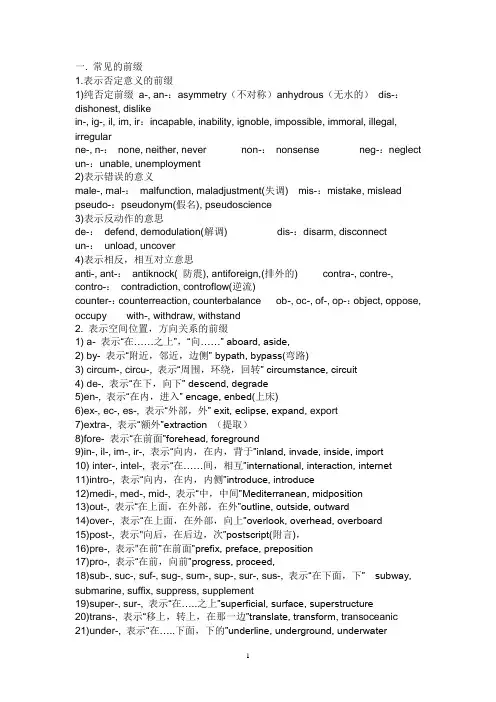Microsoft Word 文档.词根和词缀