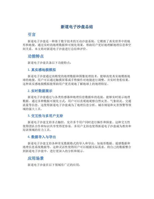 新道电子沙盘总结