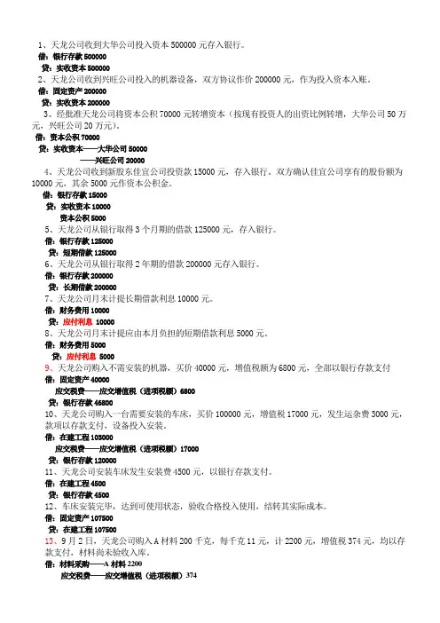 会计分录