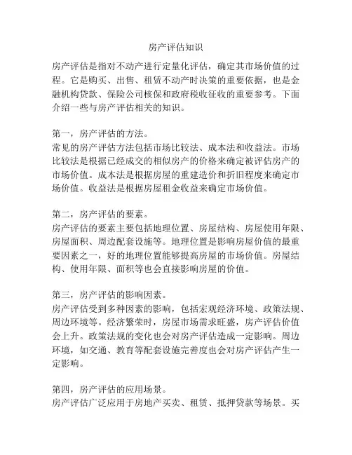 房产评估知识