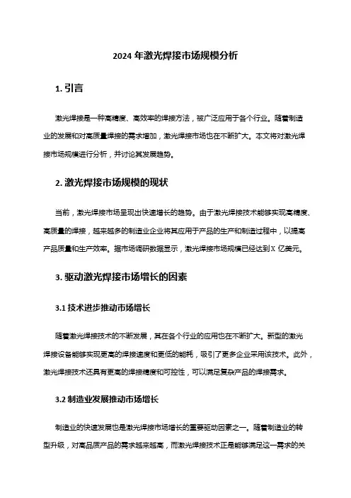 2024年激光焊接市场规模分析
