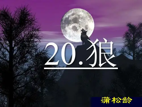 人教版2017初中七年级(上册)语文20《狼》课件.PPT