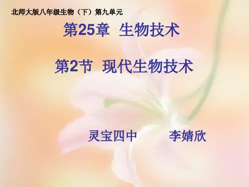 现代生物技术 PPT课件 北师大版