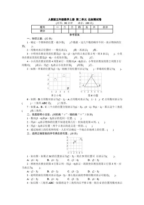 人教版五年级数学上册 第二单元 达标测试卷【名校试卷+含详细解答】