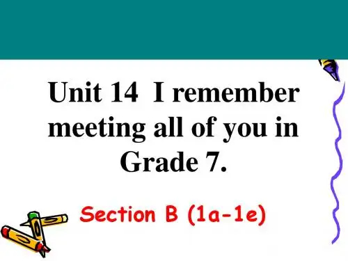 2018年春新目标九年级Unit14 Section B(1a-1e)课件