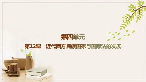 第12课 近代西方民族国家与国际法的发展 授课课件-高二上学期历史统编版选择性必修国家制度与社会治理