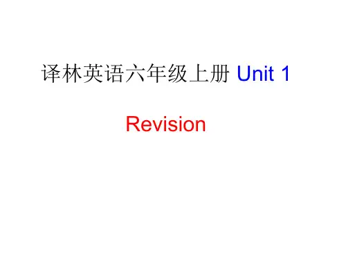 新译林英语六年级上册 Unit 1 Revision