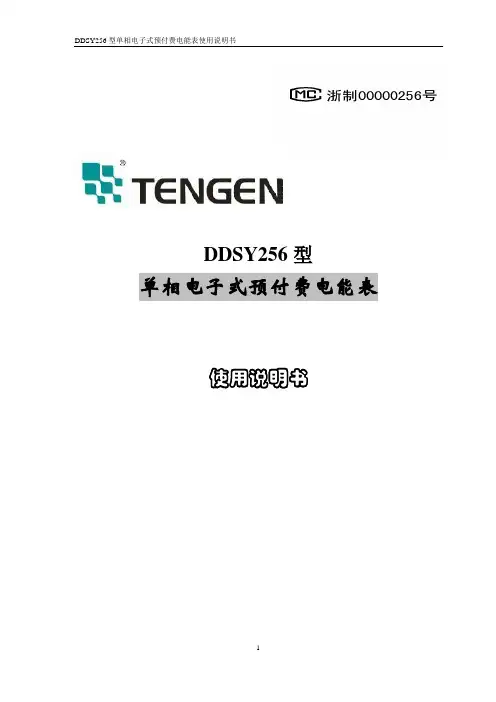 DDSY256型使用说明书概述
