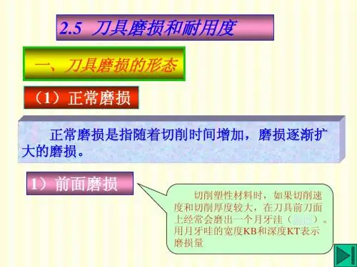 2.5刀具磨损与耐用度