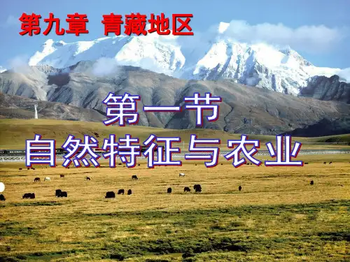 人教版八年级地理下册第九章青藏地区第一节自然特征与农业(共34张PPT)