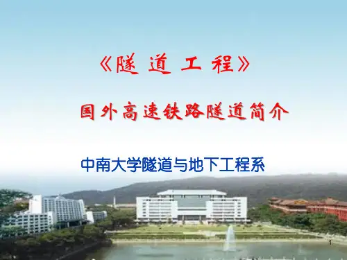 中南大学《隧道工程》第11章国外高速铁路隧道简介