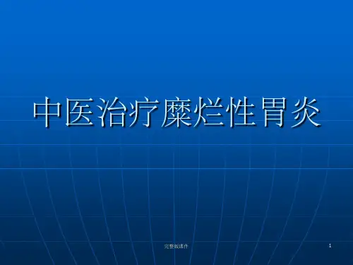 中医治疗糜烂性胃炎ppt课件