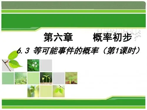 北师大版七年级数学下册《六章 概率初步  3 等可能事件的概率  等可能事件的概率计算》公开课课件_21