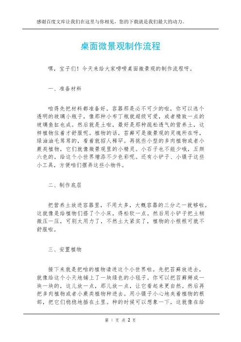 桌面微景观制作流程