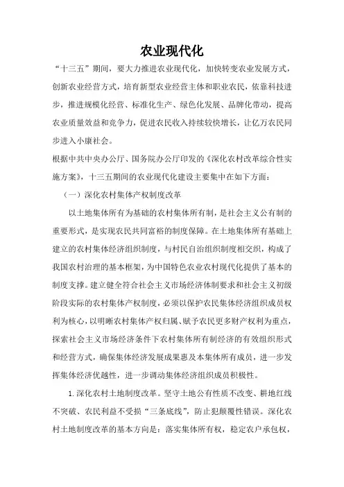 农业现代化