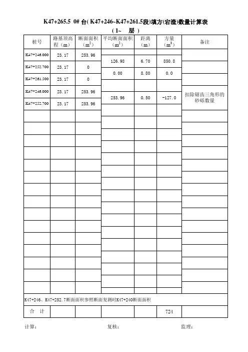 台背回填数量计算表