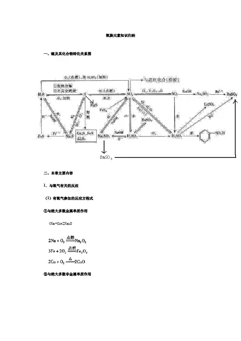 氧族元素知识归纳